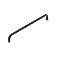 Stream 400mm Entrance Pull 316 Grade SS - Matt Black - Rear Fix in Matt Black
