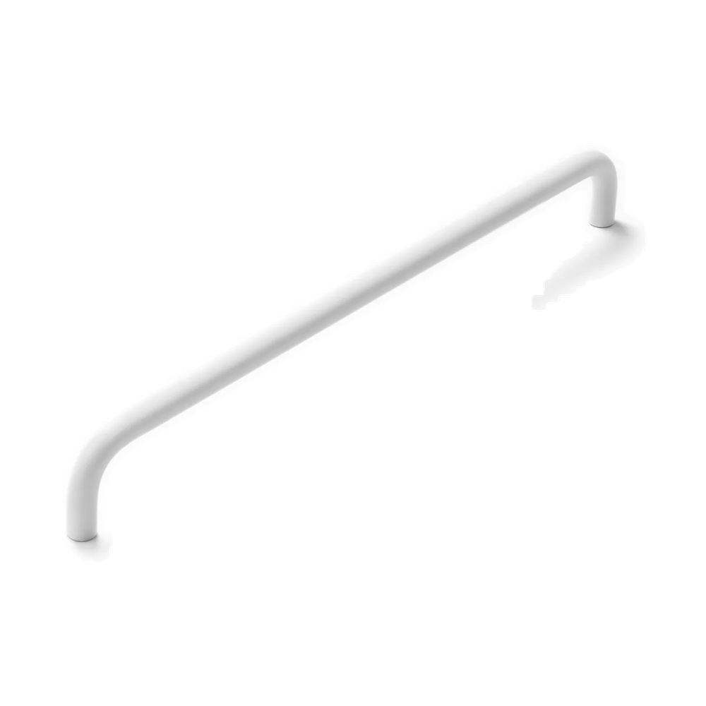 Stream 400mm Entrance Pull 316 Grade SS - Matt White - Face Fix in Matt White