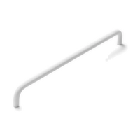 Stream 400mm Entrance Pull 316 Grade SS - Matt White - Rear Fix in Matt White
