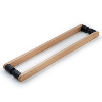 Corinna 450mm Entrance Pull - Matt Black in Tasmanian Oak / Matte Black