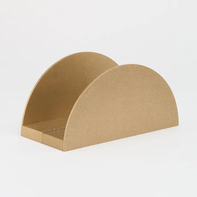Lo & Co Luna Entry Pull in Tumbled Brass