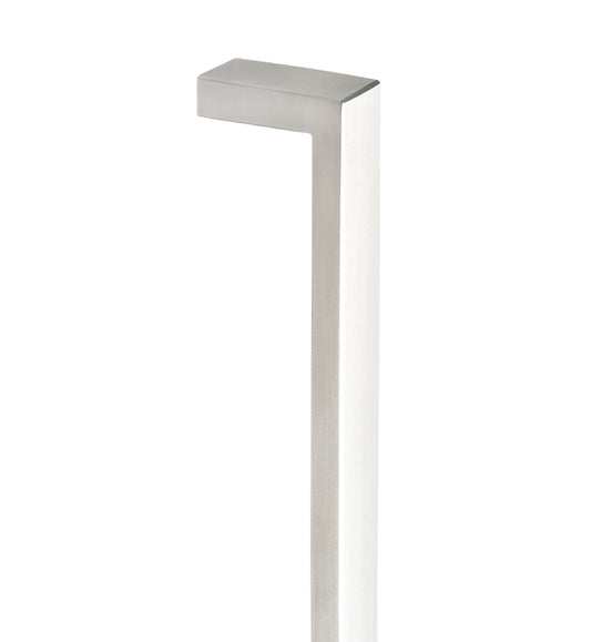 2512 Single Entrance Handle, Rear Disk Fix, 612mm x 25mm x 12mm, CTC 600mm in Satin Stainless