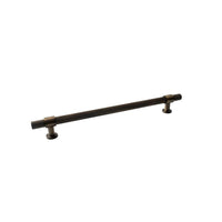 Momo Belgravia 600mm knurled entry pull handle in dark bronze finish, showing textured surface and sturdy metal construction.