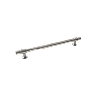 Momo BELGRAVIA 520mm plain back-to-back entry pull handle mounted on a door, featuring a sleek, modern design in dark finish.