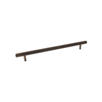Momo BELLEVUE 600mm lined entry pull handle attached to a door, featuring a sleek metal finish and ergonomic design.