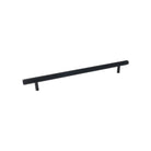 Momo Bellevue 600mm lined entry pull handle in black finish, designed for secure door access and modern decor.