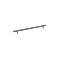 Momo Bellevue 496mm knurled entry pull handle installed back to back on door, featuring textured metal grip and sturdy mounting hardware.