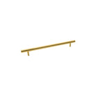 Momo BELLEVUE 496mm plain entry back-to-back pull handle in black finish, mounted on a door for secure grip and style.