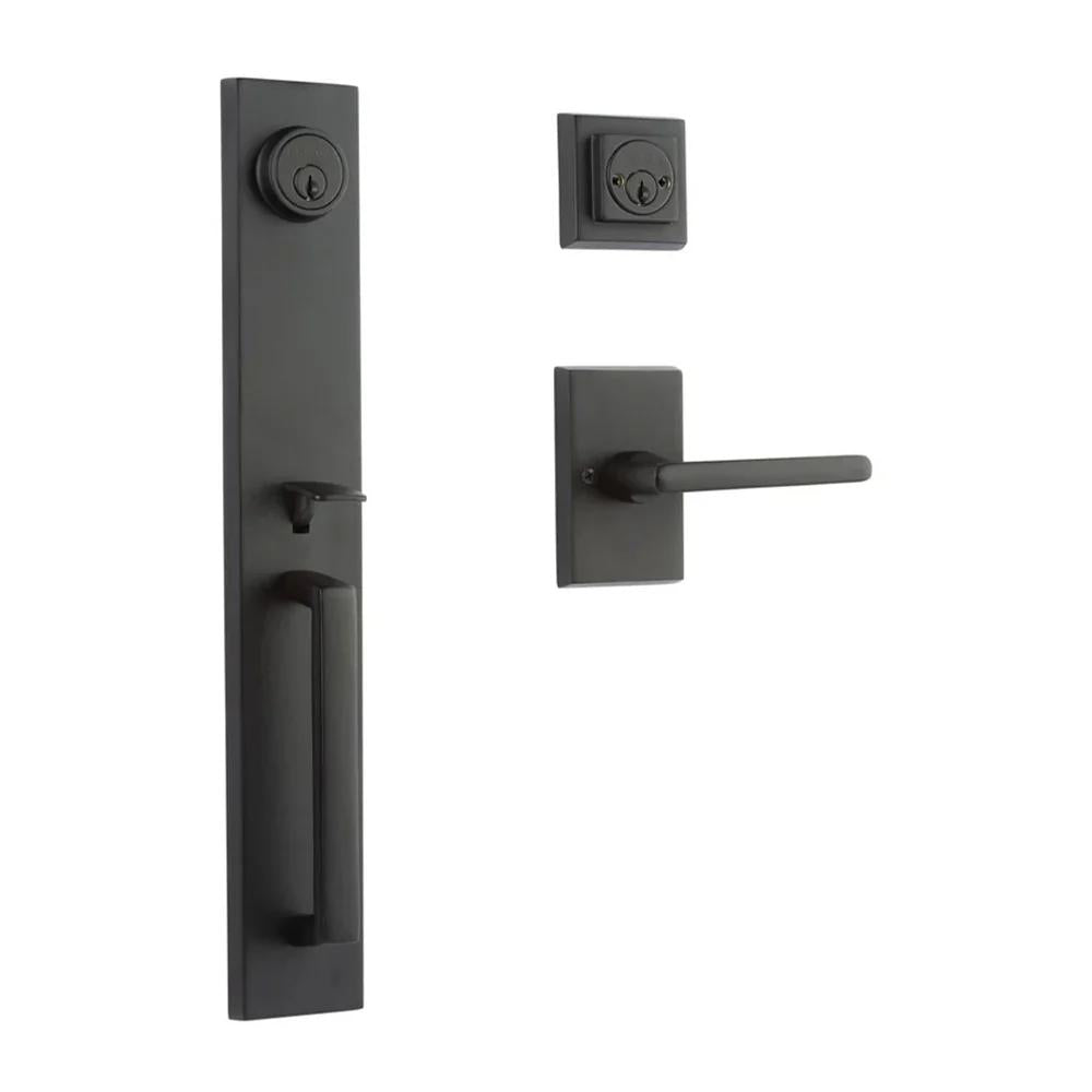 Montpellier Entry D/C w/Straight Lever MB BP in Matt Black
