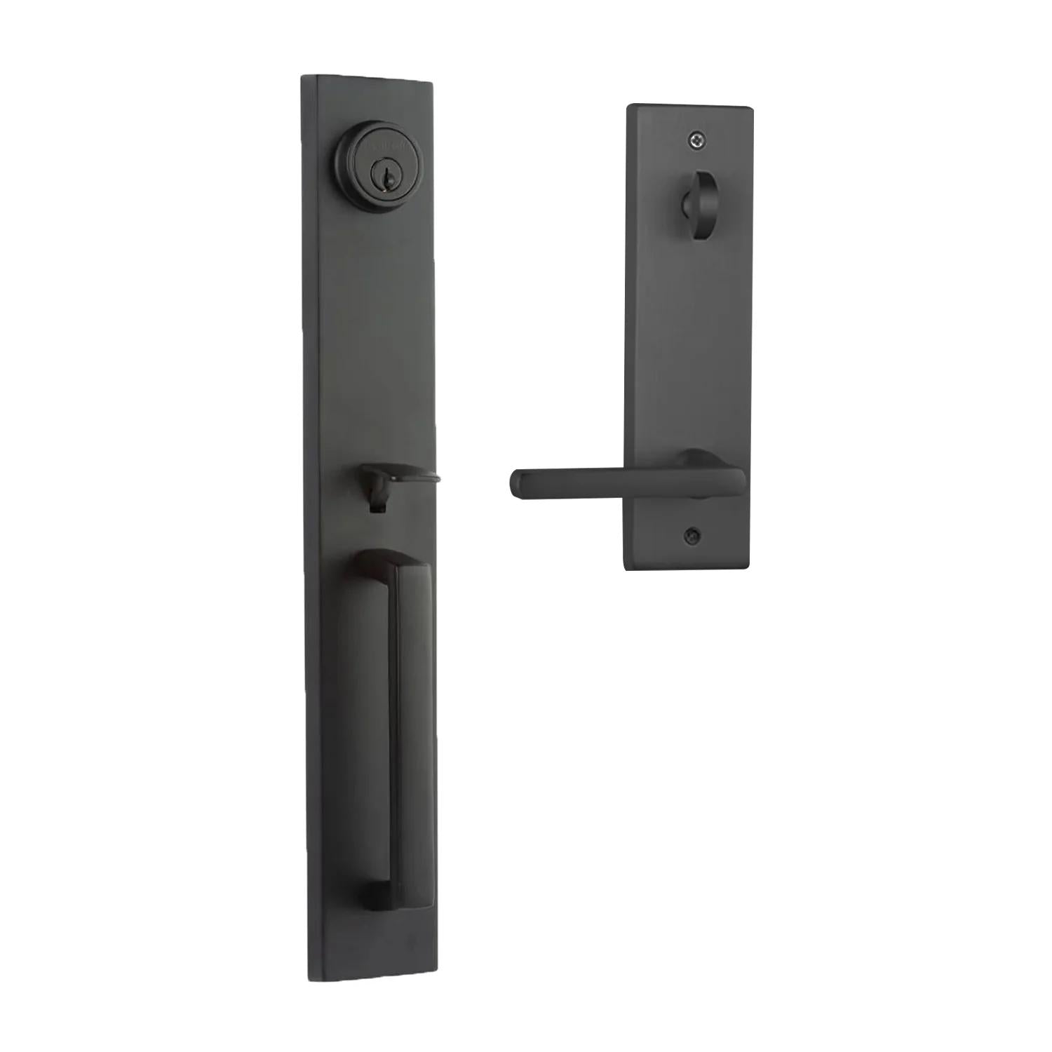 Montpellier I/C Entry Suite Straight Lever MB BP in Matt Black