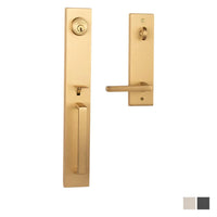 Montpellier I/C Entry Straight Lever SB BP in Satin Brass