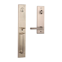 Montpellier I/C Entry Straight Lever SN BP in Satin Nickel