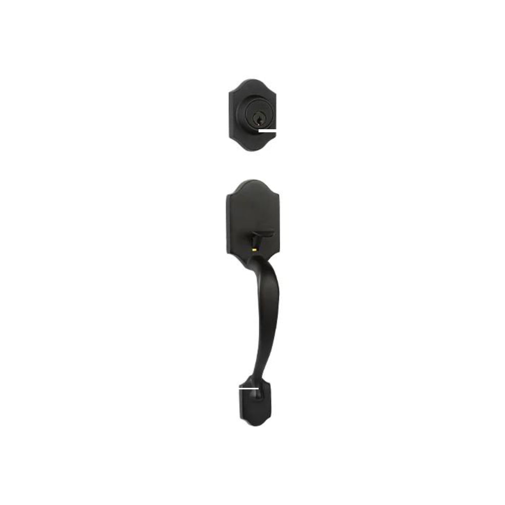Charente Entry D/C w/Flutto Lever MB BP in Matt Black