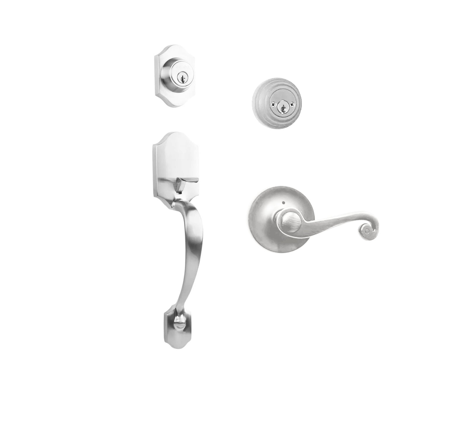 Charente Entry D/C w/Spira Lever PC BP in Polished Chrome