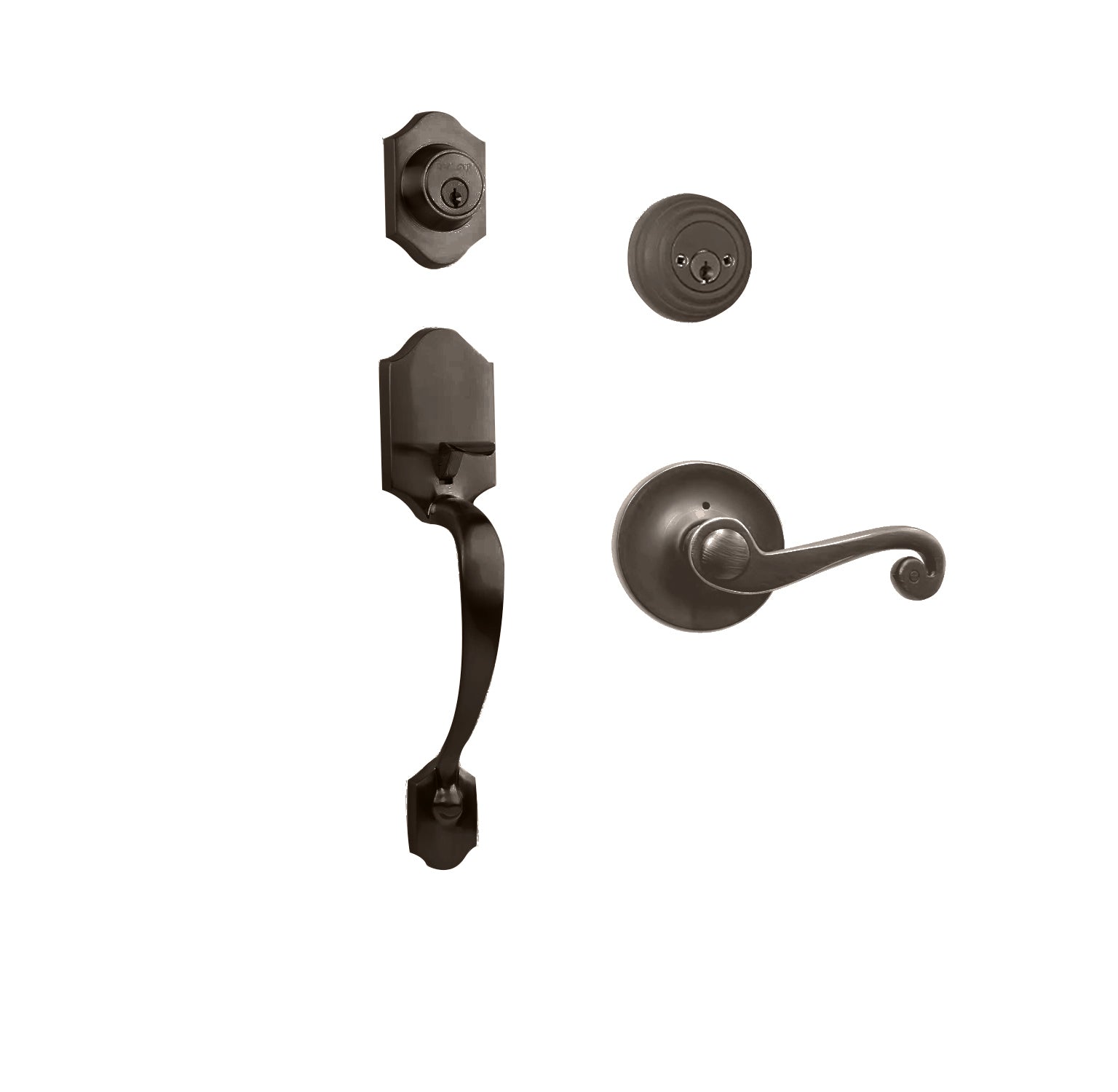 Charente Entry D/C w/Spira Lever VB BP in Venetian Bronze