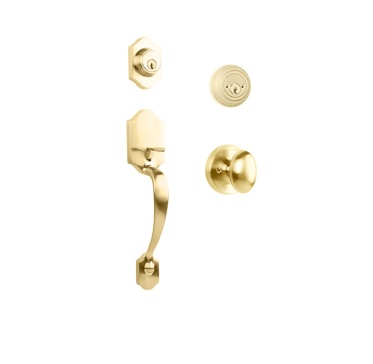 Charente Entry D/C w/Uovo Knob L03 BP in Polished Brass