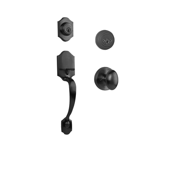 Charente Entry D/C w/Uovo Knob MB BP in Matt Black