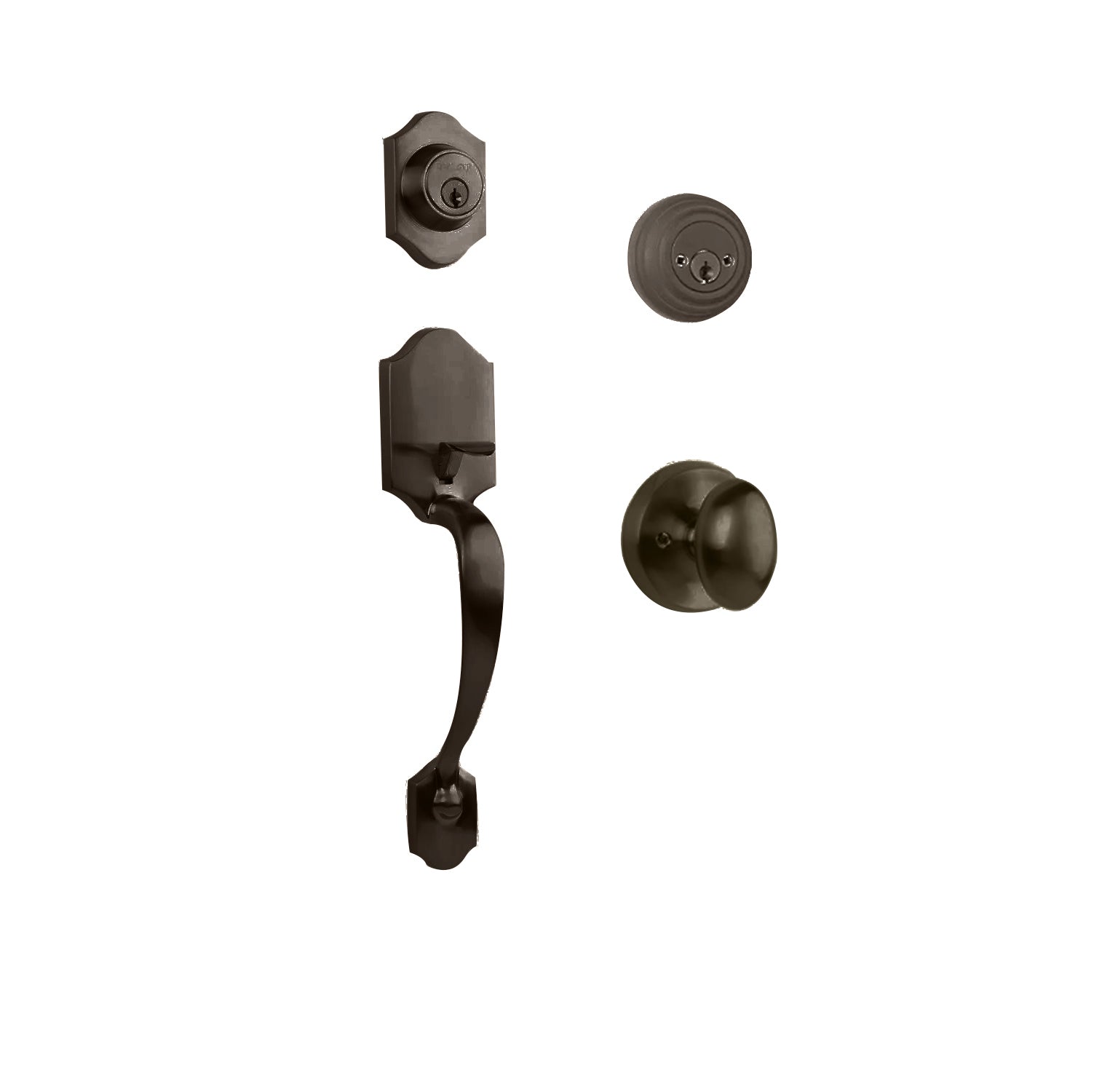 Charente Entry D/C w/Uovo Knob VB BP in Venetian Bronze
