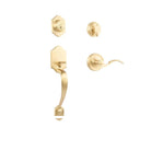 Charente Entry S/C w/Flutto Lever SB BP in Satin Brass