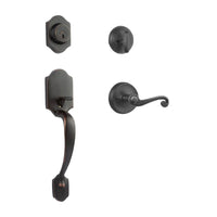 N2LOK Charente single cylinder entrance set with spiral lever handle and brass finish, door lock and handle hardware.