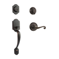 N2LOK Charente single cylinder entrance set with spiral lever handle in polished chrome finish, showing the door hardware.