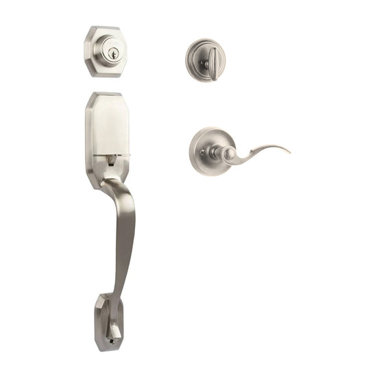 Garrone Entry D/C w/Flutto Lever SN BP in Satin Nickel