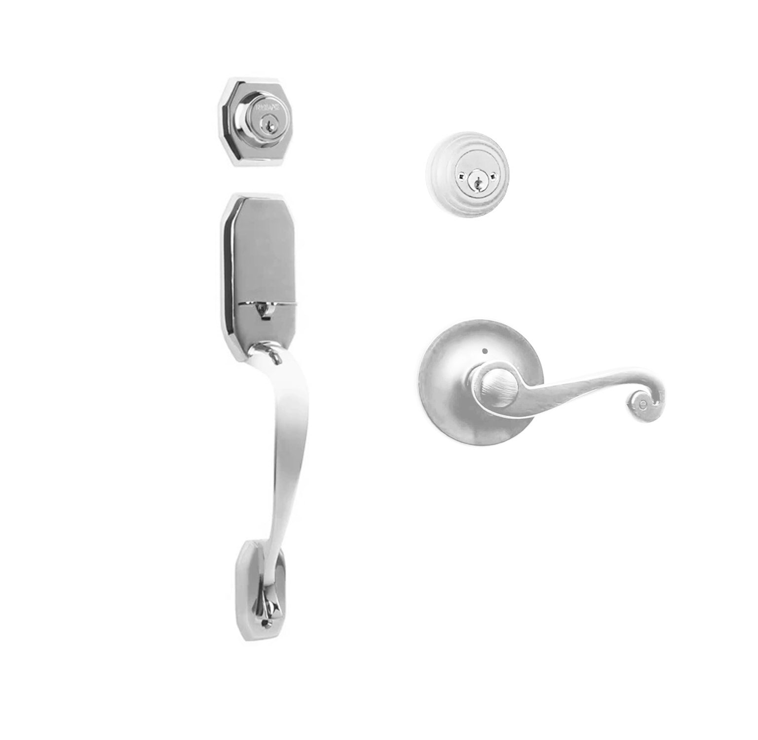 Garrone Entry D/C w/Spira Lever PC BP in Polished Chrome