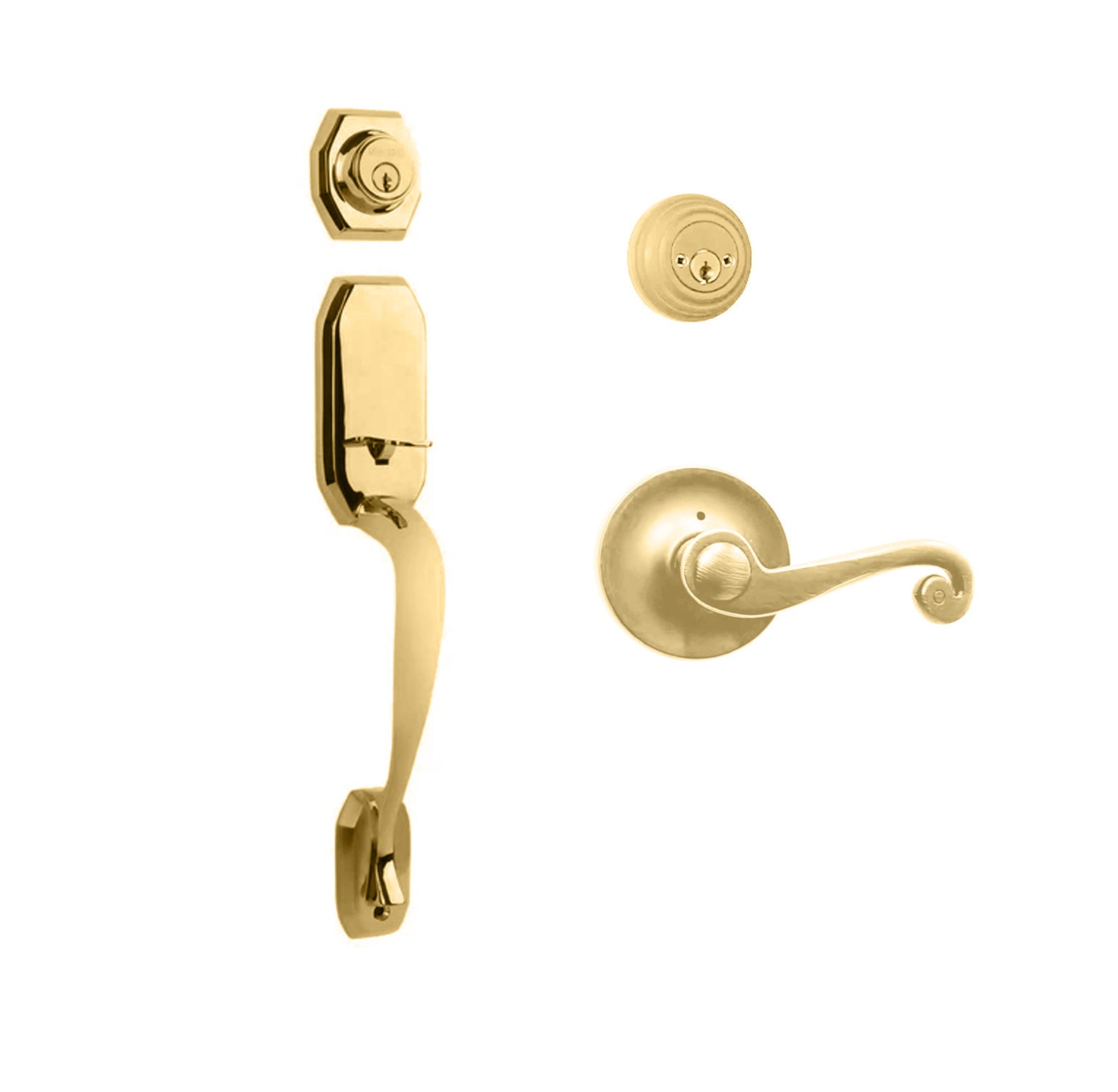 Garrone Entry D/C w/Spira Lever SB BP in Satin Brass