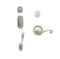 Garrone Entry D/C w/Spira Lever SN BP in Satin Nickel