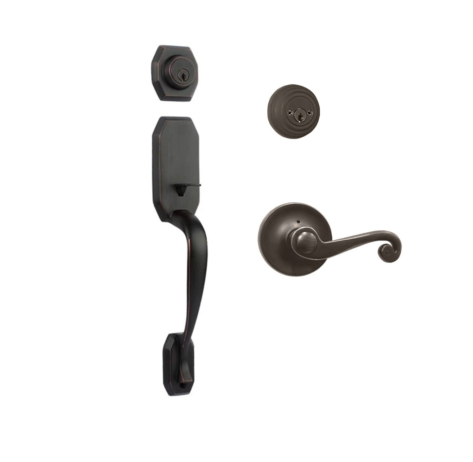 Garrone Entry D/C w/Spira Lever VB BP in Venetian Bronze