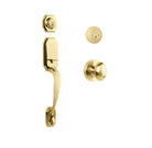 Garrone Entry D/C w/Uovo Knob L03 BP in Polished Brass