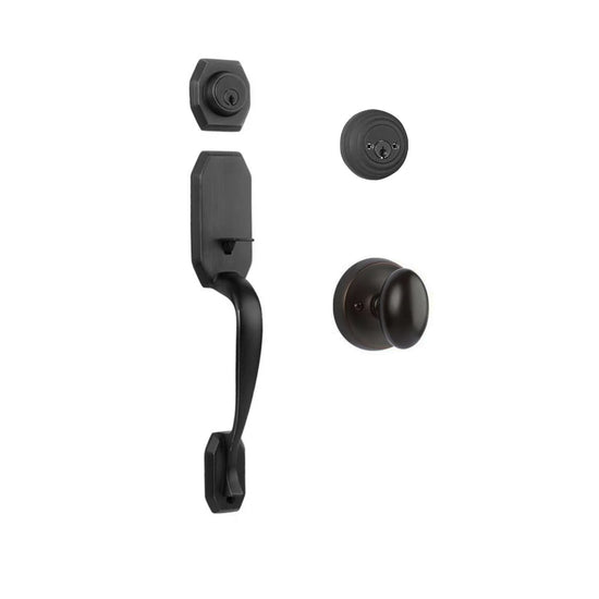 Garrone Entry D/C w/Uovo Knob MB BP in Matt Black