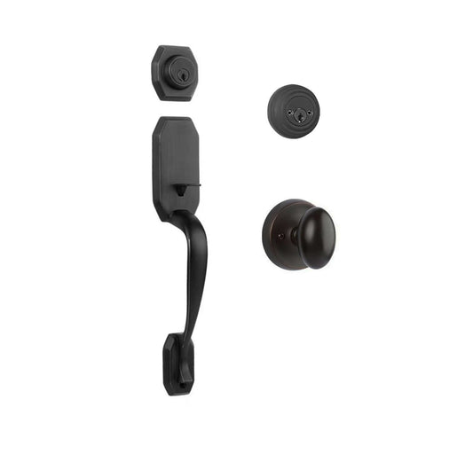 Garrone Entry D/C w/Uovo Knob MB BP in Matt Black