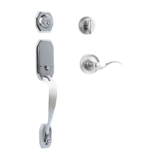 Garrone Entry I/C w/Flutto Lever PC BP in Polished Chrome