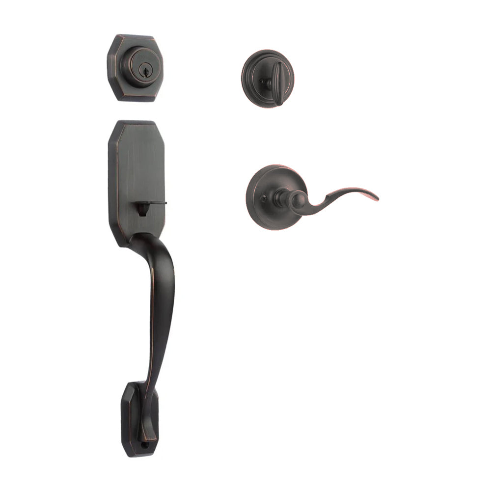 Garrone Entry I/C w/Flutto Lever VB BP in Venetian Bronze