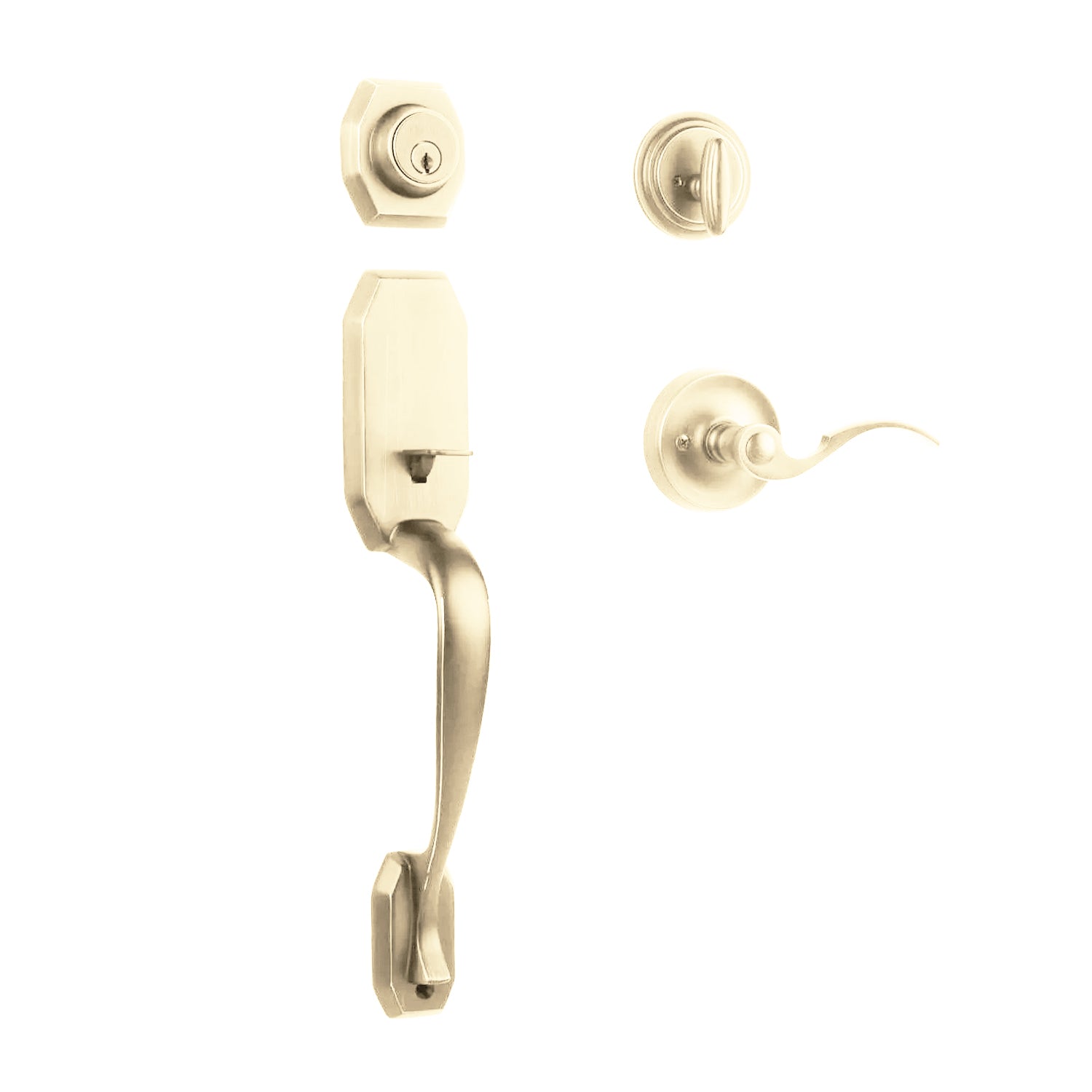 Garrone Entry S/C w/Flutto Lever L03 BP in Polished Brass