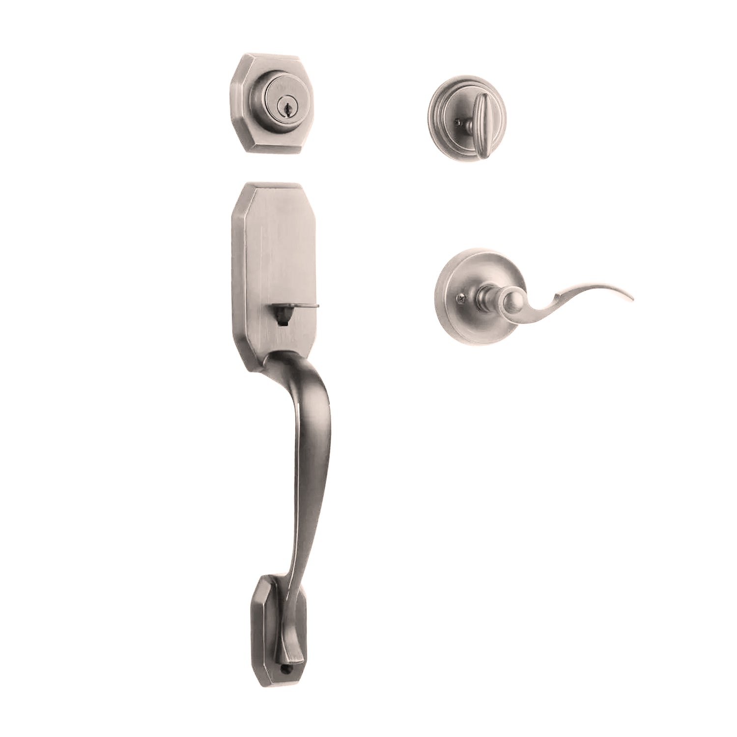 Garrone Entry S/C w/Flutto Lever SN BP in Satin Nickel