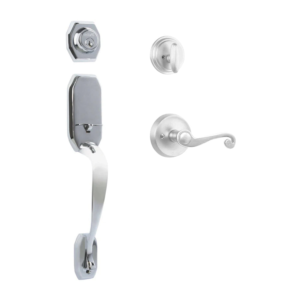 Garrone Entry S/C w/Spira Lever PC BP in Polished Chrome