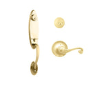 N2LOK Hardware Loire double cylinder entrance set with spiral lever handle, featuring secure lock mechanism and polished finish.