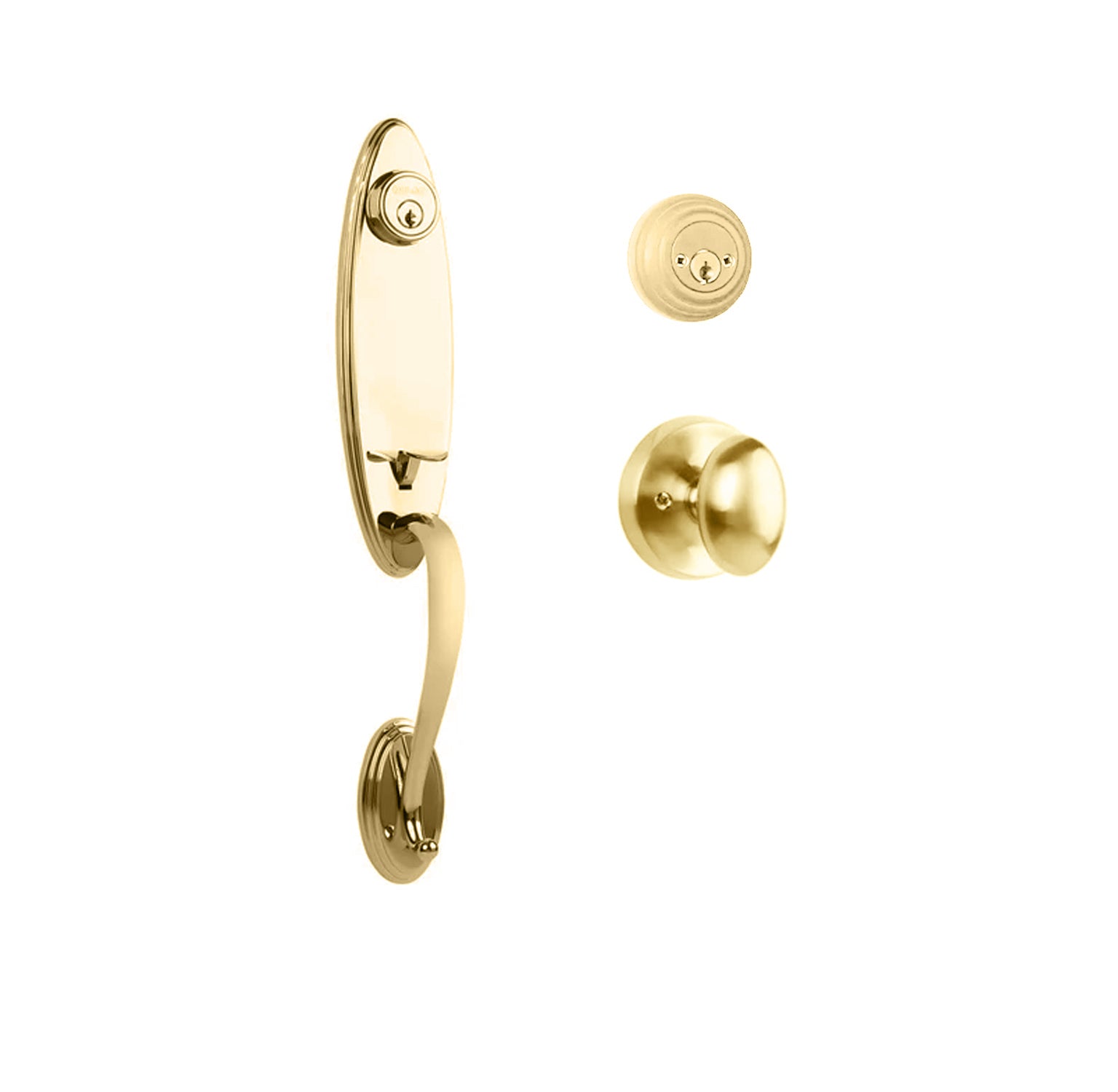 Loire Entry D/C w/Uovo Knob L03 BP in Polished Brass