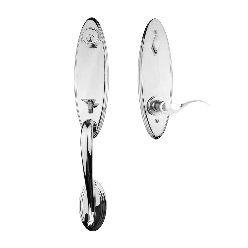 Loire Entry I/C w/Flutto Lever PC BP in Polished Chrome