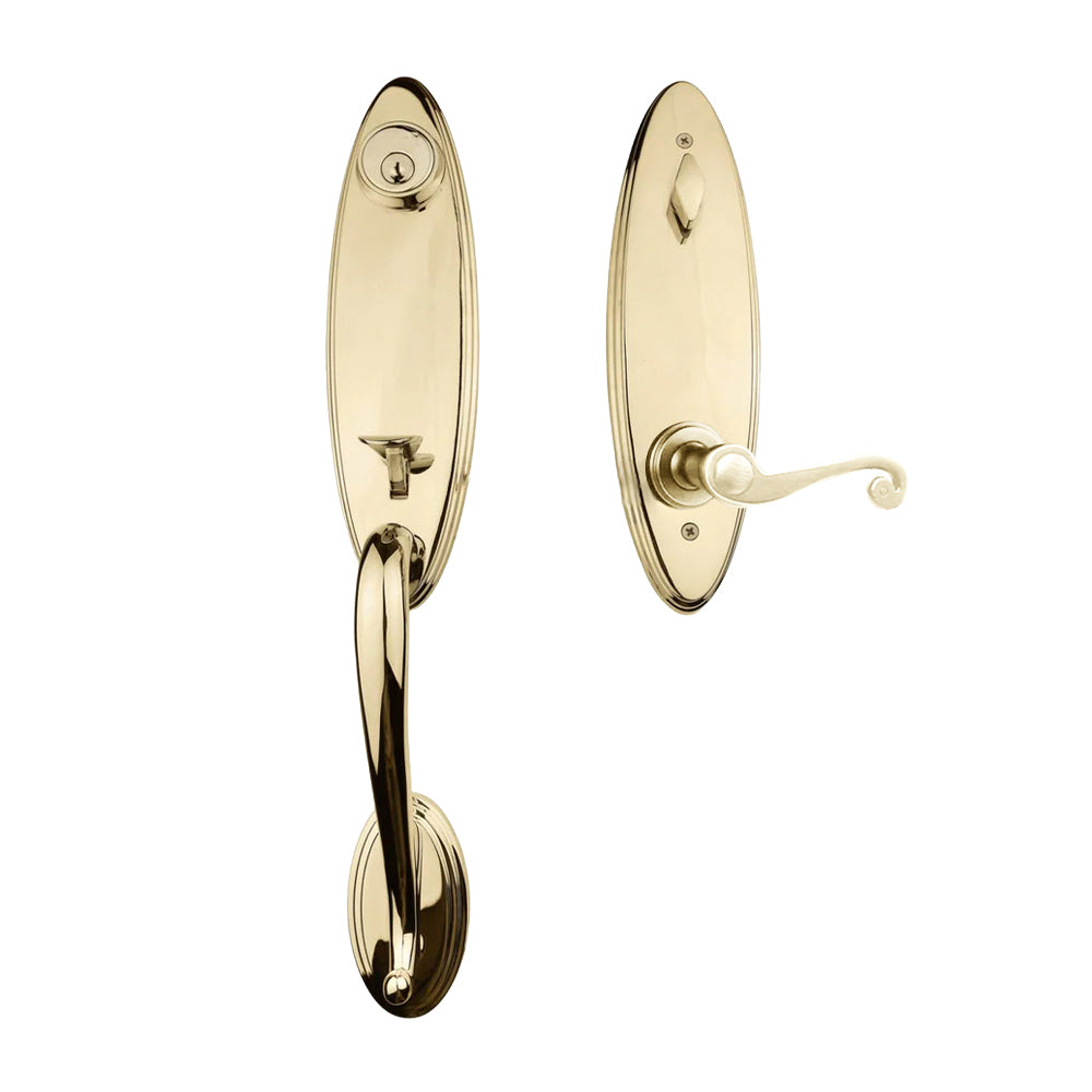 Loire Entry I/C w/Spira Lever L03 BP in Polished Brass