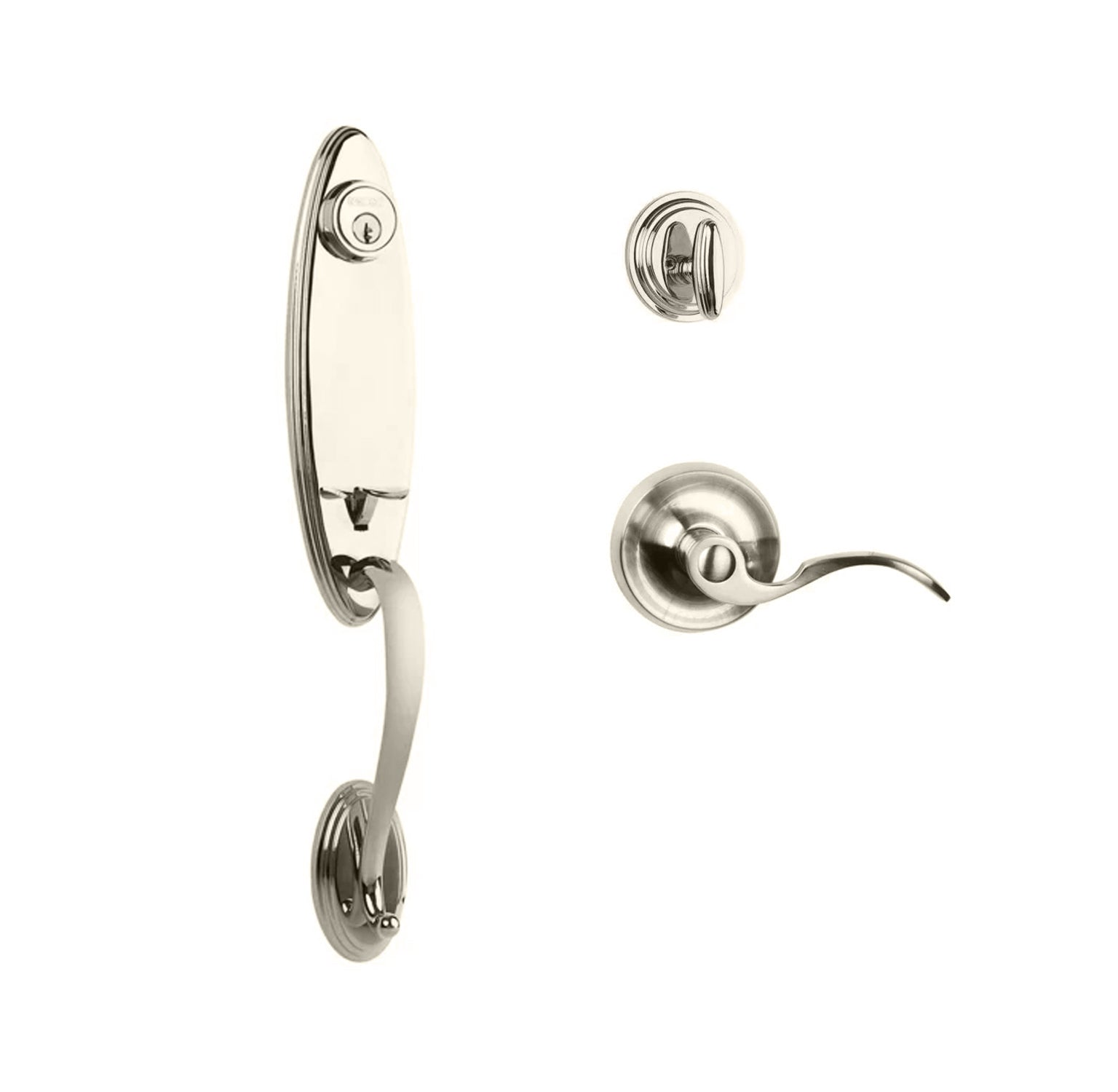 Loire Entry S/C w/Flutto Lever SN BP in Satin Nickel
