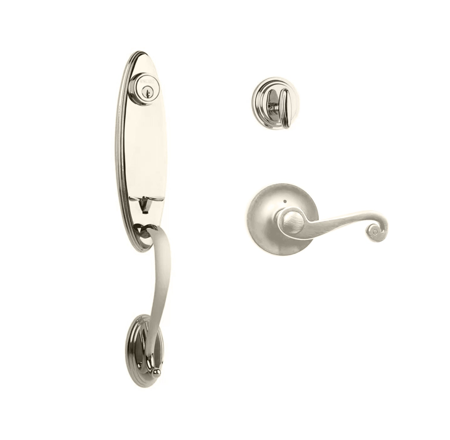 Loire Entry S/C w/Spira Lever SN BP in Satin Nickel