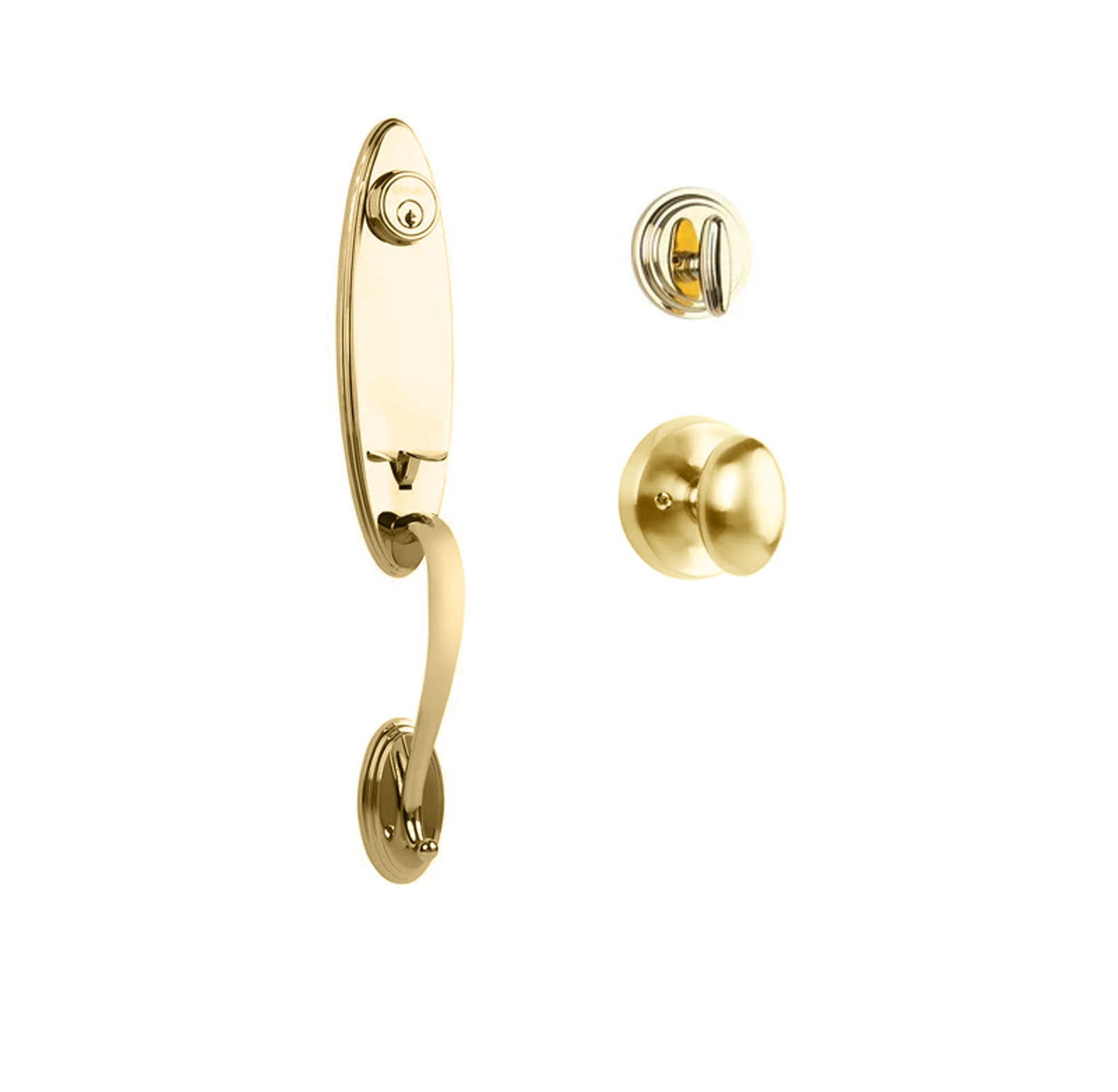 Loire Entry S/C w/Uovo Knob L03 BP in Polished Brass