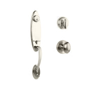 Loire Entry S/C w/Uovo Knob SN BP in Satin Nickel