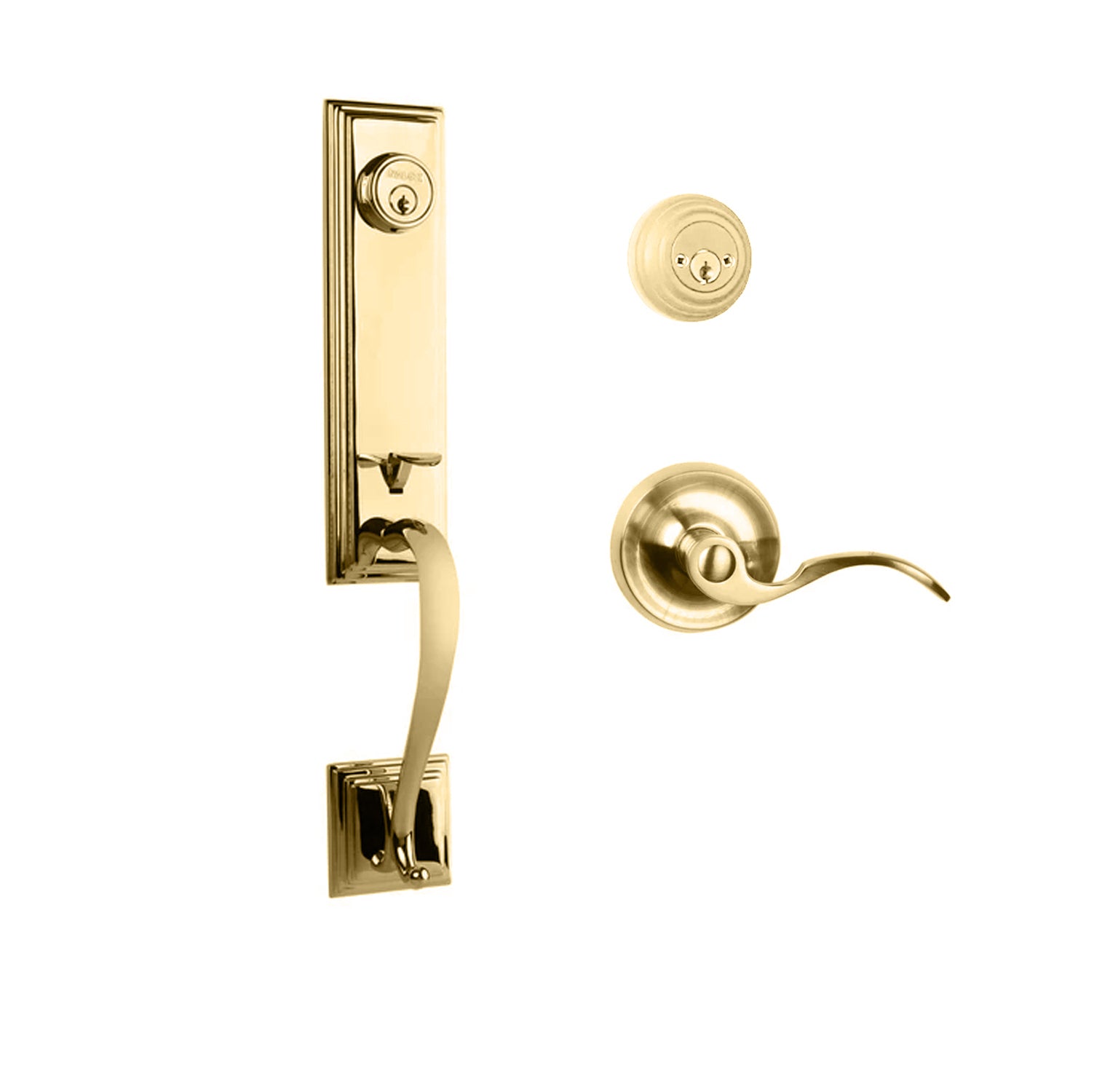 N2LOK Siene double cylinder entrance set with Flutto lever handle, durable hardware for secure door entry.