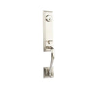 N2LOK Siene Double Cylinder Entrance Set with Flutto Lever handle, featuring brushed nickel finish and secure key entry.