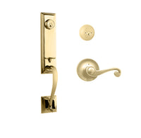 N2LOK Seine double cylinder entrance set with spiral lever, featuring durable hardware and secure locking mechanism.