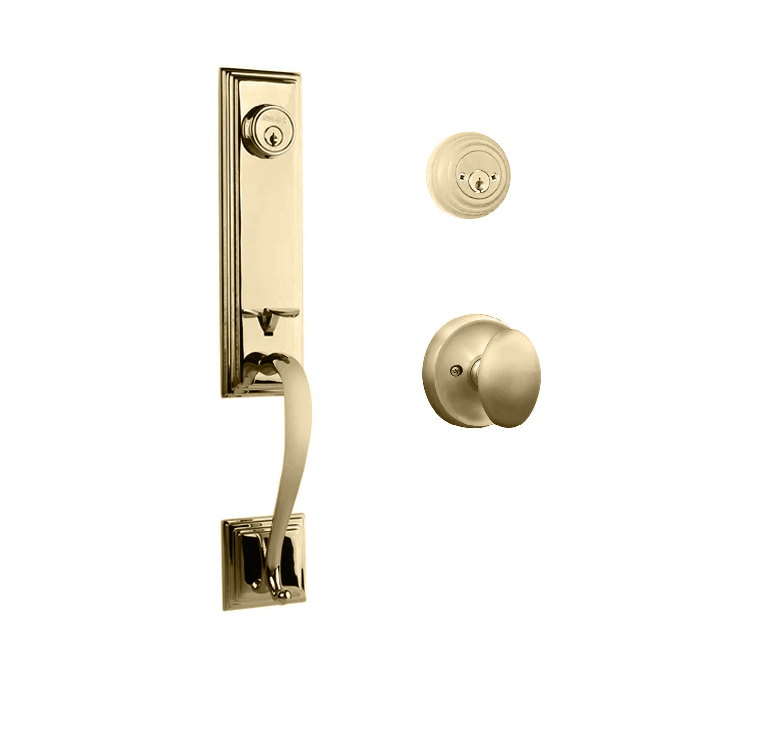 Seine Entry D/C w/Uovo Knob L03 BP in Polished Brass